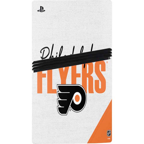 NHL Philadelphia Flyers Script PS5 Pro Disk Bundle Skin