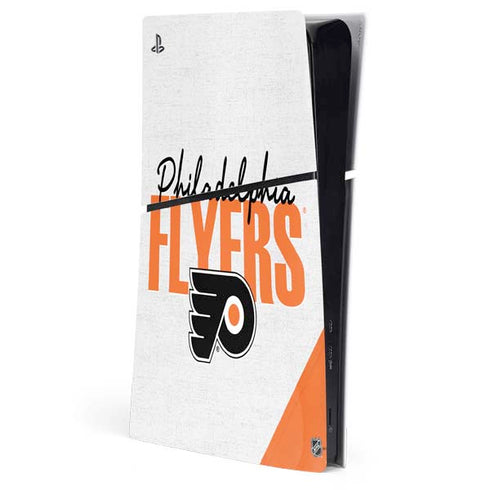 NHL Philadelphia Flyers Script PS5 Slim Digital Edition Console Skin