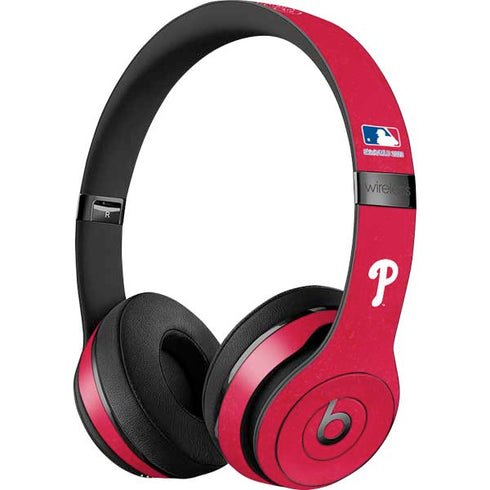 MLB Philadelphia Phillies - Solid Distressed Beats Solo 3 Wireless Skin