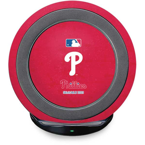 MLB Philadelphia Phillies - Solid Distressed Fast Charge Wireless Charging Stand Skin