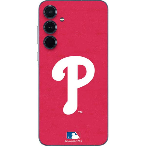 MLB Philadelphia Phillies - Solid Distressed Galaxy A55 5G Skin