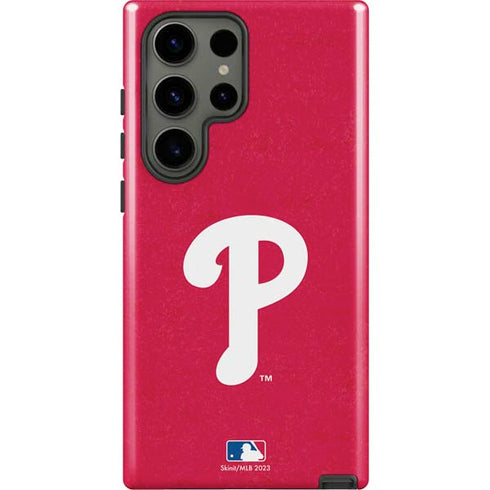 MLB Philadelphia Phillies - Solid Distressed Galaxy S23 Ultra Pro Case