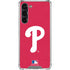 MLB Philadelphia Phillies - Solid Distressed Galaxy S24 FE Clear Case