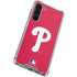 MLB Philadelphia Phillies - Solid Distressed Galaxy S24 FE Clear Case