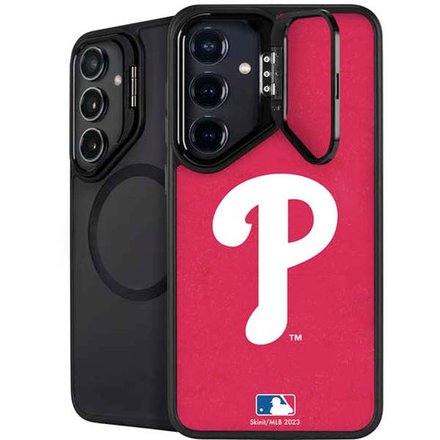 MLB Philadelphia Phillies - Solid Distressed Galaxy S25 Kickstand Case