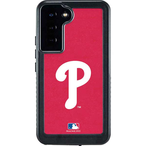 MLB Philadelphia Phillies - Solid Distressed Galaxy S24 Plus Waterproof Case