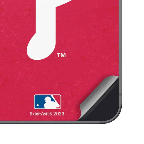 MLB Philadelphia Phillies - Solid Distressed Galaxy S25 Skin