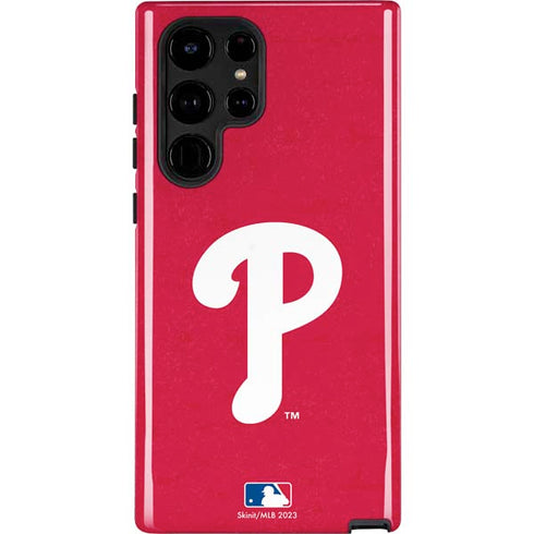 MLB Philadelphia Phillies - Solid Distressed Galaxy Cases