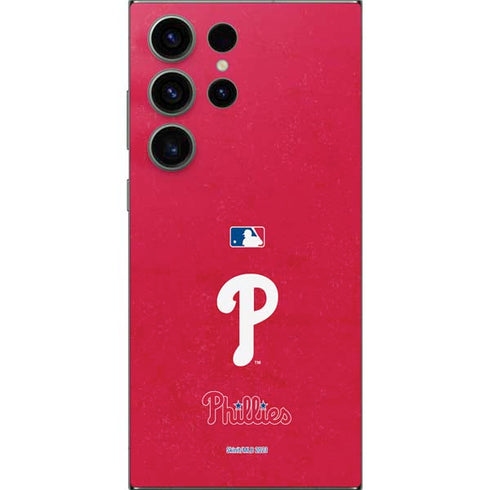 MLB Philadelphia Phillies - Solid Distressed Galaxy S25 Ultra Skin