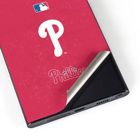 MLB Philadelphia Phillies - Solid Distressed Galaxy S25 Ultra Skin