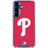 MLB Philadelphia Phillies - Solid Distressed Galaxy S25 Clear Case