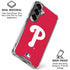 MLB Philadelphia Phillies - Solid Distressed Galaxy S26 Clear Case