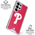 MLB Philadelphia Phillies - Solid Distressed Galaxy S26 Ultra Clear Case
