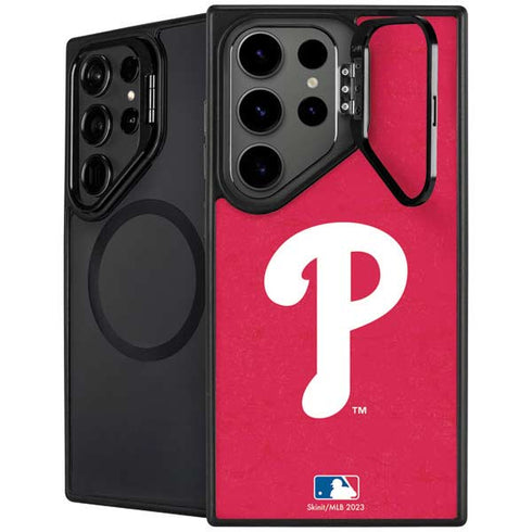 MLB Philadelphia Phillies - Solid Distressed Galaxy S26 Ultra Kickstand Case