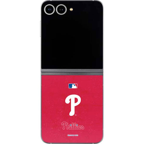 MLB Philadelphia Phillies - Solid Distressed Galaxy Z Flip6 Skin