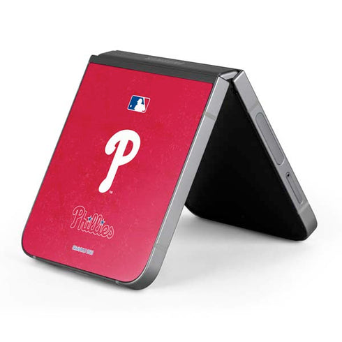 MLB Philadelphia Phillies - Solid Distressed Galaxy Z Flip6 Skin