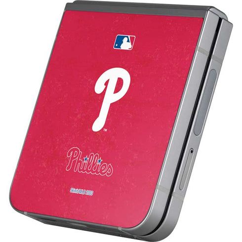 MLB Philadelphia Phillies - Solid Distressed Galaxy Z Flip6 Skin