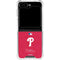 MLB Philadelphia Phillies - Solid Distressed Galaxy Z Flip6 Clear Case