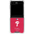 MLB Philadelphia Phillies - Solid Distressed Galaxy Z Flip6 Clear Case
