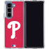 MLB Philadelphia Phillies - Solid Distressed Galaxy Z Fold5 5G Clear Case