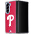 MLB Philadelphia Phillies - Solid Distressed Galaxy Z Fold5 5G Clear Case