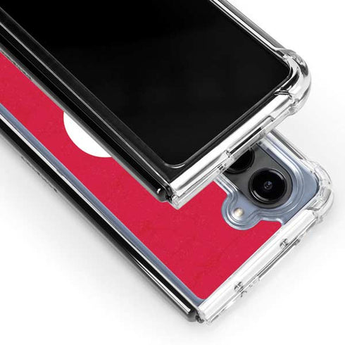 MLB Philadelphia Phillies - Solid Distressed Galaxy Z Fold5 5G Clear Case