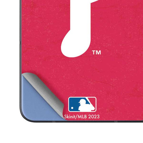 MLB Philadelphia Phillies - Solid Distressed Galaxy Z Fold5 5G Skin