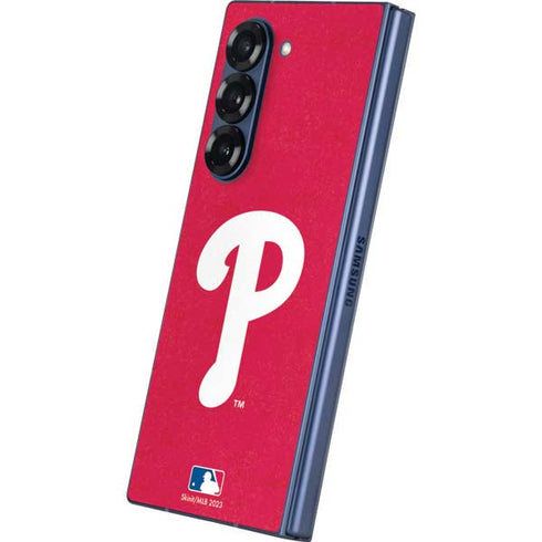 MLB Philadelphia Phillies - Solid Distressed Galaxy Z Fold6 Skin