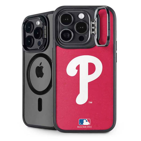 MLB Philadelphia Phillies - Solid Distressed iPhone 13 Pro Max Kickstand Case
