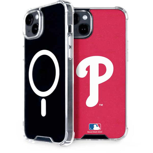MLB Philadelphia Phillies - Solid Distressed iPhone 15 Plus MagSafe Case
