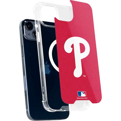 MLB Philadelphia Phillies - Solid Distressed iPhone 15 Plus MagSafe Case
