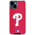 MLB Philadelphia Phillies - Solid Distressed iPhone 15 Clear Case