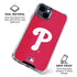 MLB Philadelphia Phillies - Solid Distressed iPhone 15 Clear Case