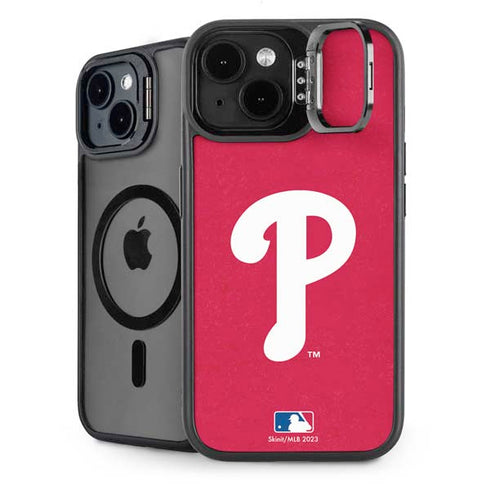 MLB Philadelphia Phillies - Solid Distressed iPhone 15 Plus Kickstand Case