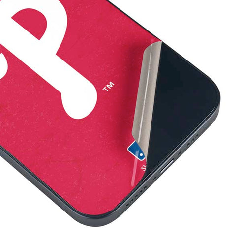 MLB Philadelphia Phillies - Solid Distressed iPhone 15 Skin