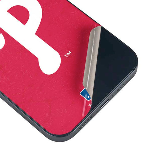 MLB Philadelphia Phillies - Solid Distressed iPhone 15 Skin