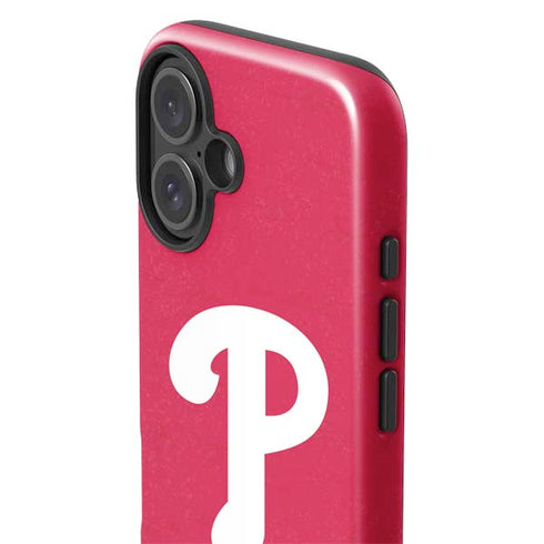 MLB Philadelphia Phillies - Solid Distressed iPhone 16 Impact Case