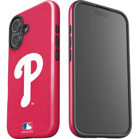 MLB Philadelphia Phillies - Solid Distressed iPhone 16 Impact Case