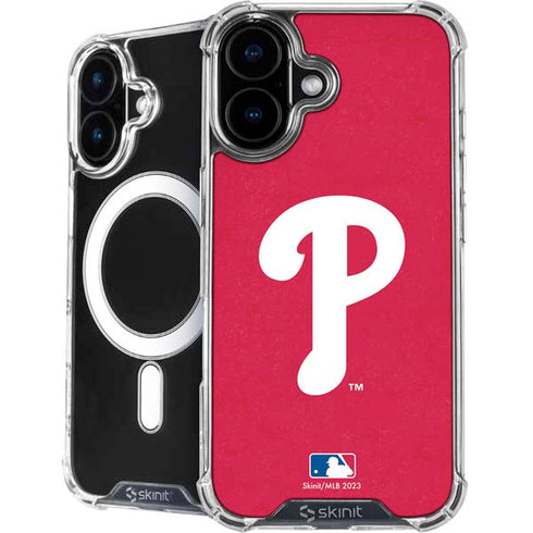 MLB Philadelphia Phillies - Solid Distressed iPhone 16 MagSafe Case