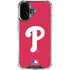 MLB Philadelphia Phillies - Solid Distressed iPhone 16 Plus Clear Case