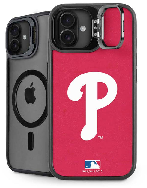 MLB Philadelphia Phillies - Solid Distressed iPhone 16 Plus Kickstand Case