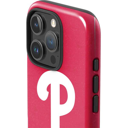 MLB Philadelphia Phillies - Solid Distressed iPhone 16 Pro Impact Case