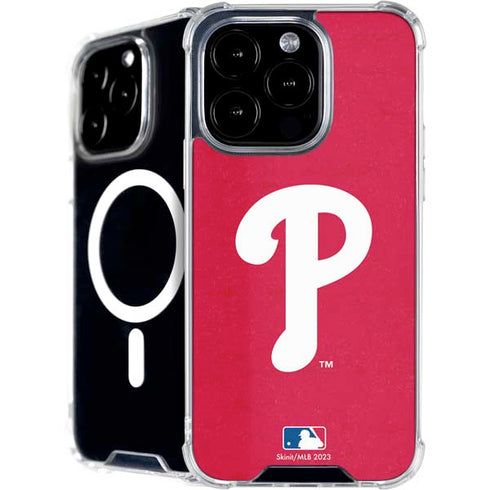 MLB Philadelphia Phillies - Solid Distressed iPhone 16 Pro Max MagSafe Case