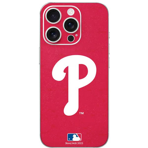 MLB Philadelphia Phillies - Solid Distressed iPhone 16 Pro Skin