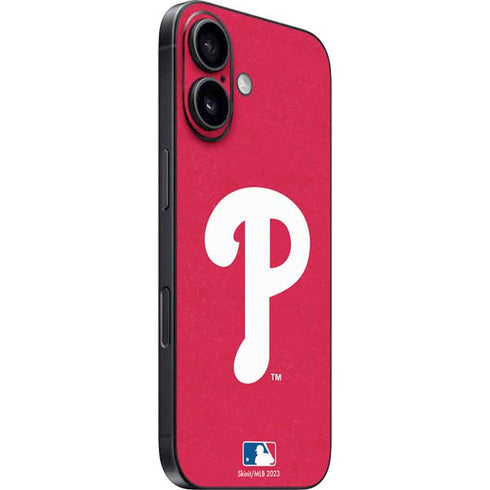 MLB Philadelphia Phillies - Solid Distressed iPhone 16 Skin
