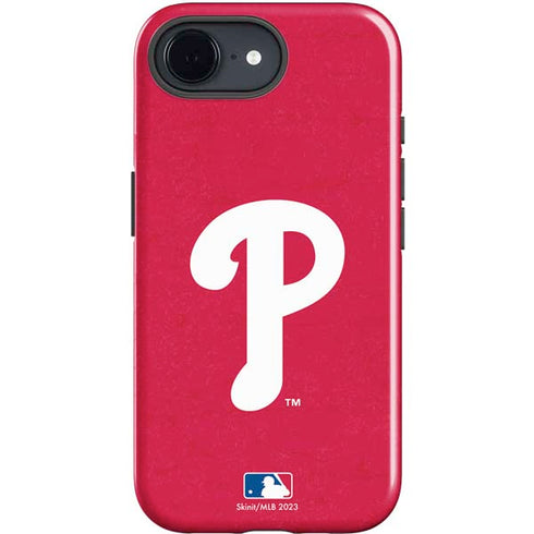 MLB Philadelphia Phillies - Solid Distressed iPhone 16e Impact Case