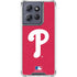 MLB Philadelphia Phillies - Solid Distressed Moto G 5G (2025) Clear Case