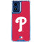 MLB Philadelphia Phillies - Solid Distressed Moto G 5G (2024) Clear Case
