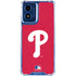 MLB Philadelphia Phillies - Solid Distressed Moto G Play 4G (2024) Clear Case