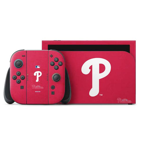 MLB Philadelphia Phillies - Solid Distressed Nintendo Skins